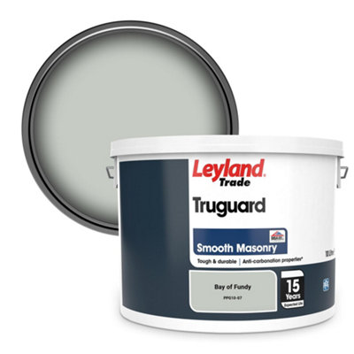 Leyland Trade Truguard Smooth Masonry Paint Bay Of Fundy (Ppg10-07) 10L from B&Q