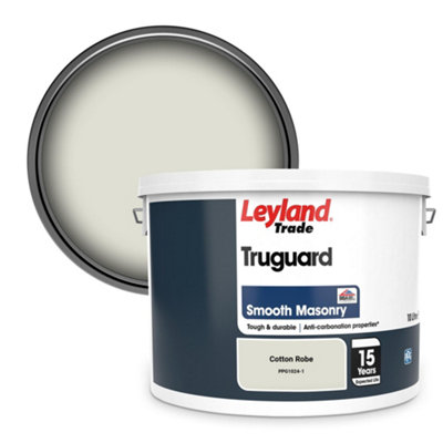 Leyland Trade Truguard Smooth Masonry Paint Cotton Robe (Ppg1024-1) 10L from B&Q