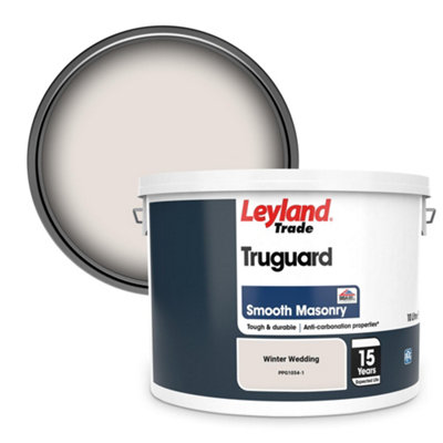 B&Q -  Truguard Smooth Masonry Paint Winter Wedding (Ppg1054-1) 10L