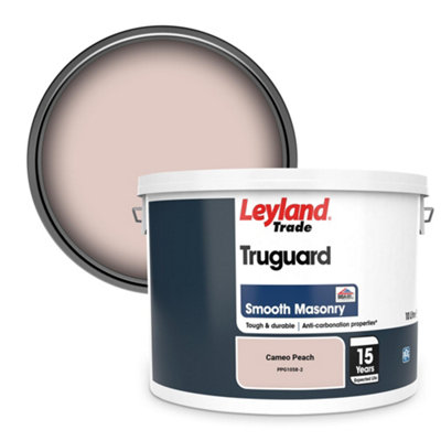 Leyland Trade Truguard Smooth Masonry Paint Cameo Peach (Ppg1058-2) 10L from B&Q