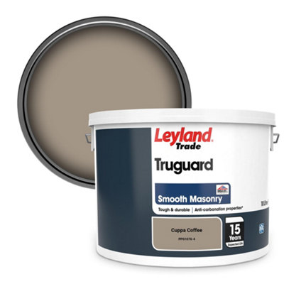 B&Q -  Truguard Smooth Masonry Paint Cuppa Coffee (Ppg1076-4) 10L