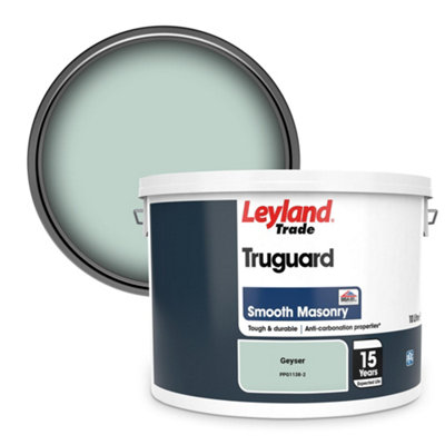Leyland Trade Truguard Smooth Masonry Paint Geyser (Ppg1138-2) 10L from B&Q