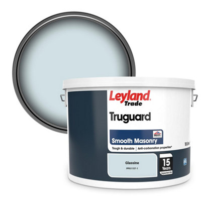 Leyland Trade Truguard Smooth Masonry Paint Glassine (Ppg1157-1) 10L from B&Q