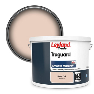 Leyland Trade Truguard Smooth Masonry Paint Melon Pink (Ppg1195-3) 10L from B&Q