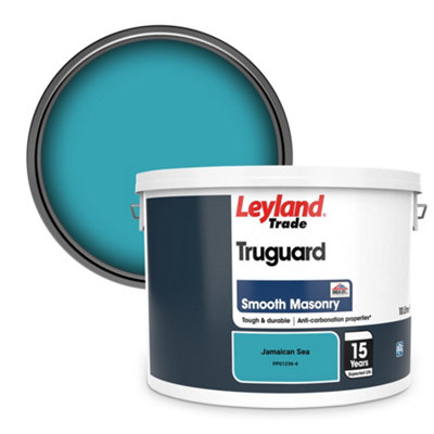 Leyland Trade Truguard Smooth Masonry Paint Jamaican Sea (Ppg1236-6) 10L from B&Q