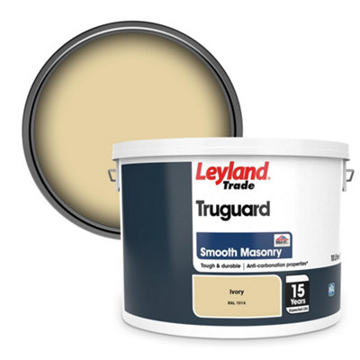 Leyland Trade Truguard Smooth Masonry Paint Ivory (Ral 1014) 10L from B&Q