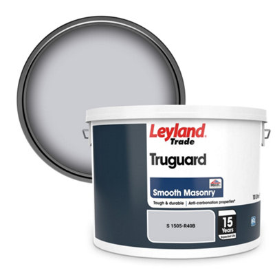 Leyland Trade Truguard Smooth Masonry Paint (S 1505-R40B) 10L from B&Q