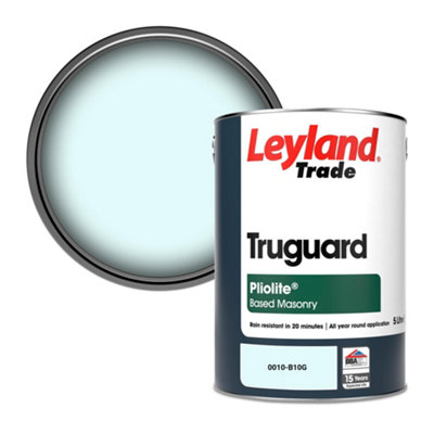 Leyland Trade Truguard Smooth Pliolite Masonry Paint (0010-B10G) 5L from B&Q