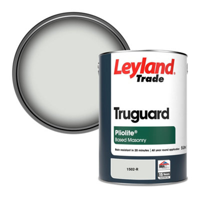 Leyland Trade Truguard Smooth Pliolite Masonry Paint (1502-R) 5L from B&Q