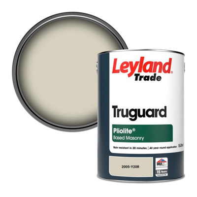 Leyland Trade Truguard Smooth Pliolite Masonry Paint (2005-Y20R) 5L from B&Q