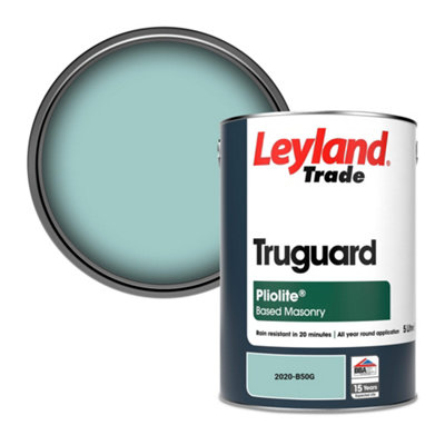 Leyland Trade Truguard Smooth Pliolite Masonry Paint (2020-B50G) 5L from B&Q