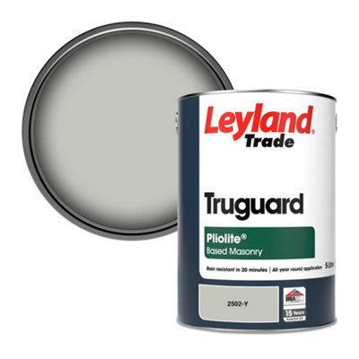Leyland Trade Truguard Smooth Pliolite Masonry Paint (2502-Y) 5L from B&Q