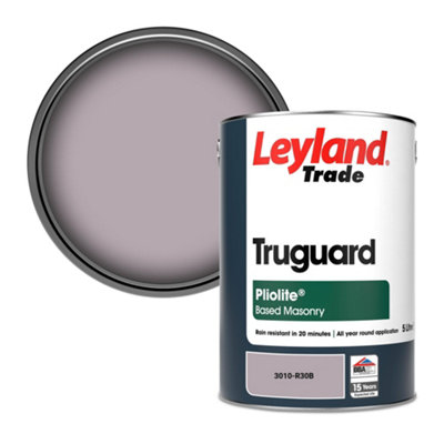 Leyland Trade Truguard Smooth Pliolite Masonry Paint (3010-R30B) 5L from B&Q