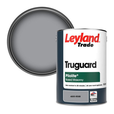 Leyland Trade Truguard Smooth Pliolite Masonry Paint (4005-R50B) 5L from B&Q