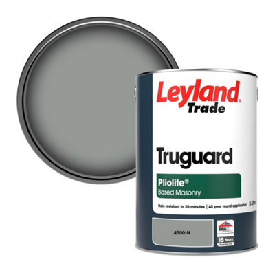 Leyland Trade Truguard Smooth Pliolite Masonry Paint (4500-N) 5L from B&Q