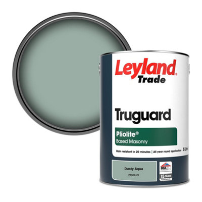 Leyland Trade Truguard Smooth Pliolite Masonry Paint Dusty Aqua (Ppg10-29) 5L from B&Q
