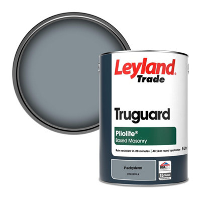 Leyland Trade Truguard Smooth Pliolite Masonry Paint Pachyderm (Ppg1039-4) 5L from B&Q