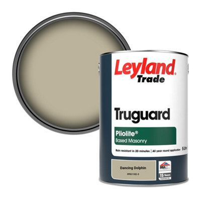 Leyland Trade Truguard Smooth Pliolite Masonry Paint Dancing Dolphin (Ppg1102-3) 5L from B&Q