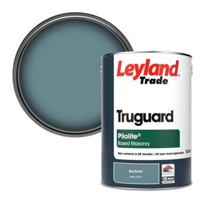 B&Q -  Truguard Smooth Pliolite Masonry Paint Baritone (Ppg1149-5) 5L