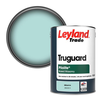 B&Q -  Truguard Smooth Pliolite Masonry Paint Minerva (Ppg1231-3) 5L