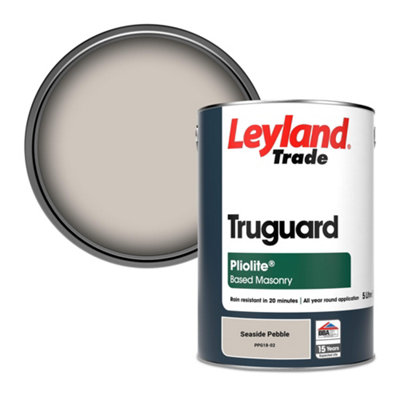 Leyland Trade Truguard Smooth Pliolite Masonry Paint Seaside Pebble (Ppg18-02) 5L from B&Q
