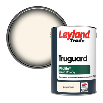 Leyland Trade Truguard Smooth Pliolite Masonry Paint (S 0505-Y60R) 5L from B&Q