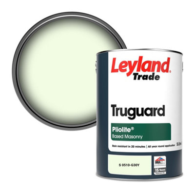 Leyland Trade Truguard Smooth Pliolite Masonry Paint (S 0510-G30Y) 5L from B&Q