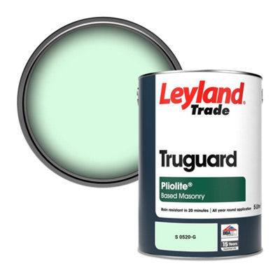 Leyland Trade Truguard Smooth Pliolite Masonry Paint (S 0520-G) 5L from B&Q
