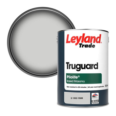 Leyland Trade Truguard Smooth Pliolite Masonry Paint (S 1502-Y80R) 5L from B&Q