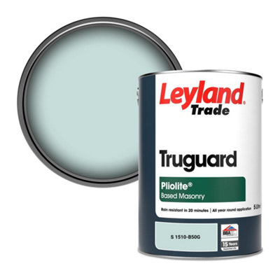 Leyland Trade Truguard Smooth Pliolite Masonry Paint (S 1510-B50G) 5L from B&Q