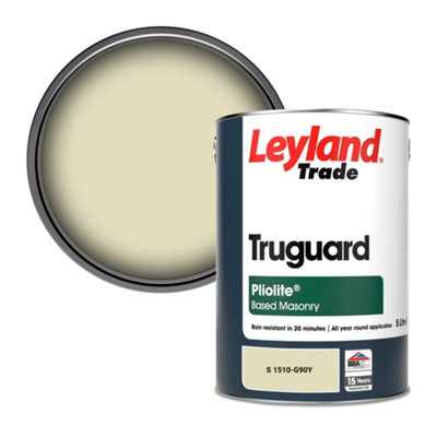 Leyland Trade Truguard Smooth Pliolite Masonry Paint (S 1510-G90Y) 5L from B&Q