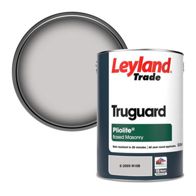 Leyland Trade Truguard Smooth Pliolite Masonry Paint (S 2005-R10B) 5L from B&Q