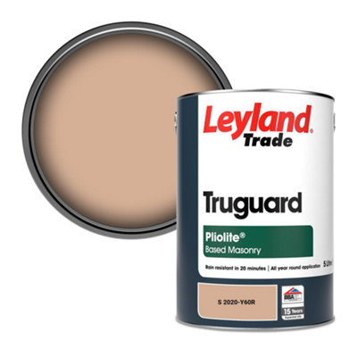 Leyland Trade Truguard Smooth Pliolite Masonry Paint (S 2020-Y60R) 5L from B&Q
