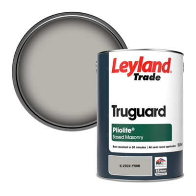 Leyland Trade Truguard Smooth Pliolite Masonry Paint (S 2502-Y50R) 5L from B&Q