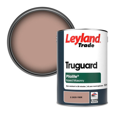Leyland Trade Truguard Smooth Pliolite Masonry Paint (S 3020-Y80R) 5L from B&Q