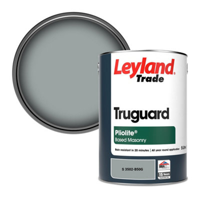 Leyland Trade Truguard Smooth Pliolite Masonry Paint (S 3502-B50G) 5L from B&Q