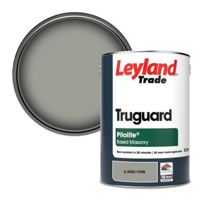 Leyland Trade Truguard Smooth Pliolite Masonry Paint (S 3502-Y20R) 5L from B&Q