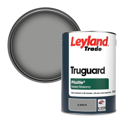 Leyland Trade Truguard Smooth Pliolite Masonry Paint (S 4502-R) 5L from B&Q