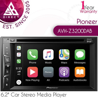 Pioneer Avh-Z3200Dab 6.2" 2-Din Car Stereo Media Player Dab+ Bluetooth Radio Cd from B&Q