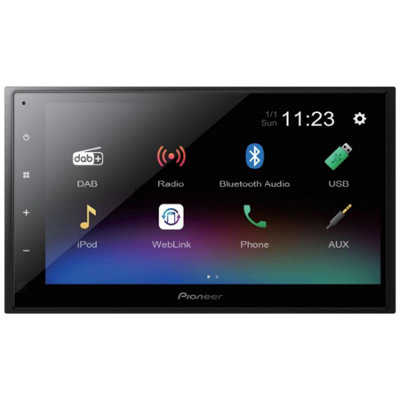 Pioneer Dmh-A340Dab Double Din Car Multimedia Player Bluetooth Radio Usb Aux-In from B&Q