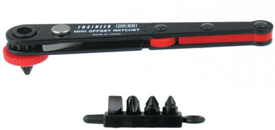 B&Q - Super Low Profile Angled Ratcheting Screwdriver + Bits.  Dr-55