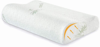 B&Q Mantraraj Memory Foam Pillow Cervical Massage Deep Sleep Contour Standard Neck Bamboo Health Care Orthopedic Pillow