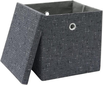 Mantraraj Shadow Paper Lidded Storage Box With Lid Multipurpose Storage Basket For Shelves Toy Box Collapsible Fabric Storage Bin from B&Q