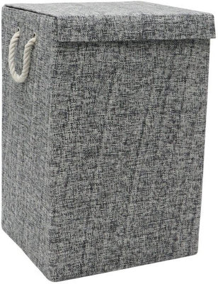  - Mantraraj Urban Rectangle Laundry Foldable Paper Lidded Clothe Storage 85L Laundry Basket With LidSturdy Hamper Design Storage