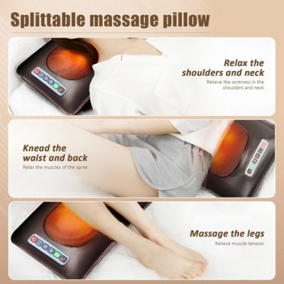 4D Massage Mat with Heat 10 Vibrating Nodes Full Body Massage Mat