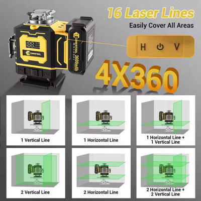 4D Self Leveling Green Beam Measuring Tool, Layout Tool