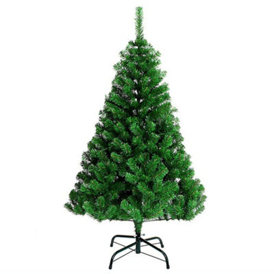 4ft / 120cm 5ft XMAS Christmas Tree With Green Metal Stand | DIY at B&Q