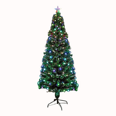 4FT/120CM BERRIES BALLS FIBRE OPTIC CHRISTMAS TREE LED PRE-LIT