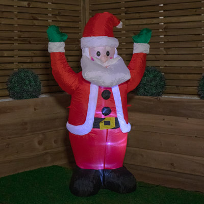 4ft (120cm) LED Outdoor Christmas Inflatable Santa Claus Indoor ...