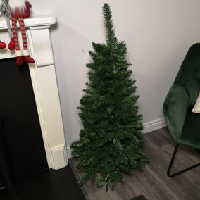 4ft (120cm) Newfoundland Slim Pine Plain Green Artificial Christmas Tree